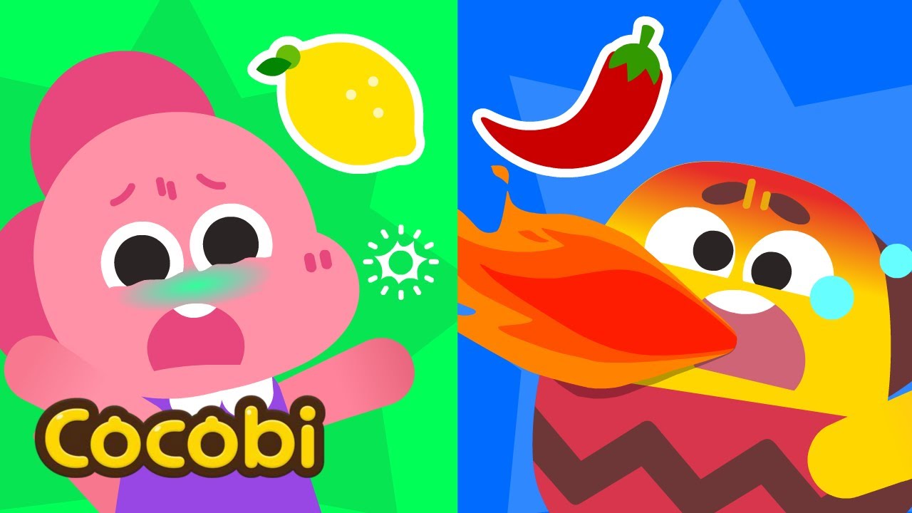 【COCOBI】 Sour or Hot! Secret Flavor Juice | Color Songs for Kids | Cocobi