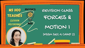 REVISION: Overview of S4 Chap 2 Forces & Motion I (Lesson Recording) [PHYSICS ROX ~ MS HOO EXPLAINS]