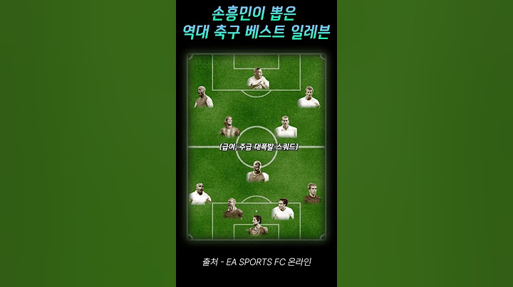 손흥민이 뽑은 역대 축구 베스트 일레븐