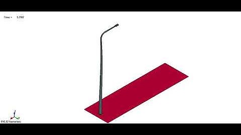 Lamp post falling simulation in LS-DYNA - ALE approach.