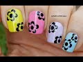 DOTTING TOOL FLOWER NAIL ART Over Multicolor Nails