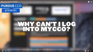 Why can't I log into myCCO?