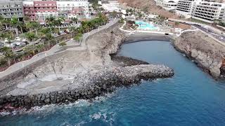 Drohnenaufnahme Vom Strand Playa Paraiso Auf Teneriffa