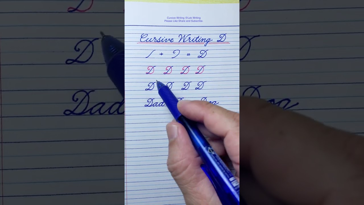 Cursive Dc How To Write An Uppercase D In Cursive