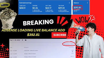 ADSENSE LOADING LIVE BALANCE ADD $392.81|| ADSENSE  LOADING NEW METHOD 2024|  AND ADX LOADING 2024