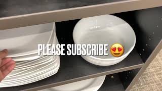 Bed Bath And Beyond white Dinnerware items with price chart in video 🤠