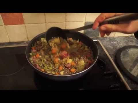 SMOKED SAUSAGE AND LENTIL SOUP Recipe - (Luxembourg Food Recipe: Lënsenzopp mat Mettwurst)