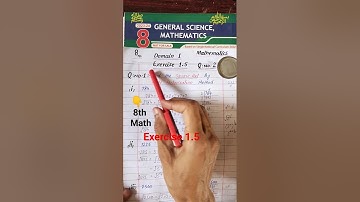 8th Class Maths Domain 1 | Ex 1.5 Class 8 #viral #shorts #shortvideo