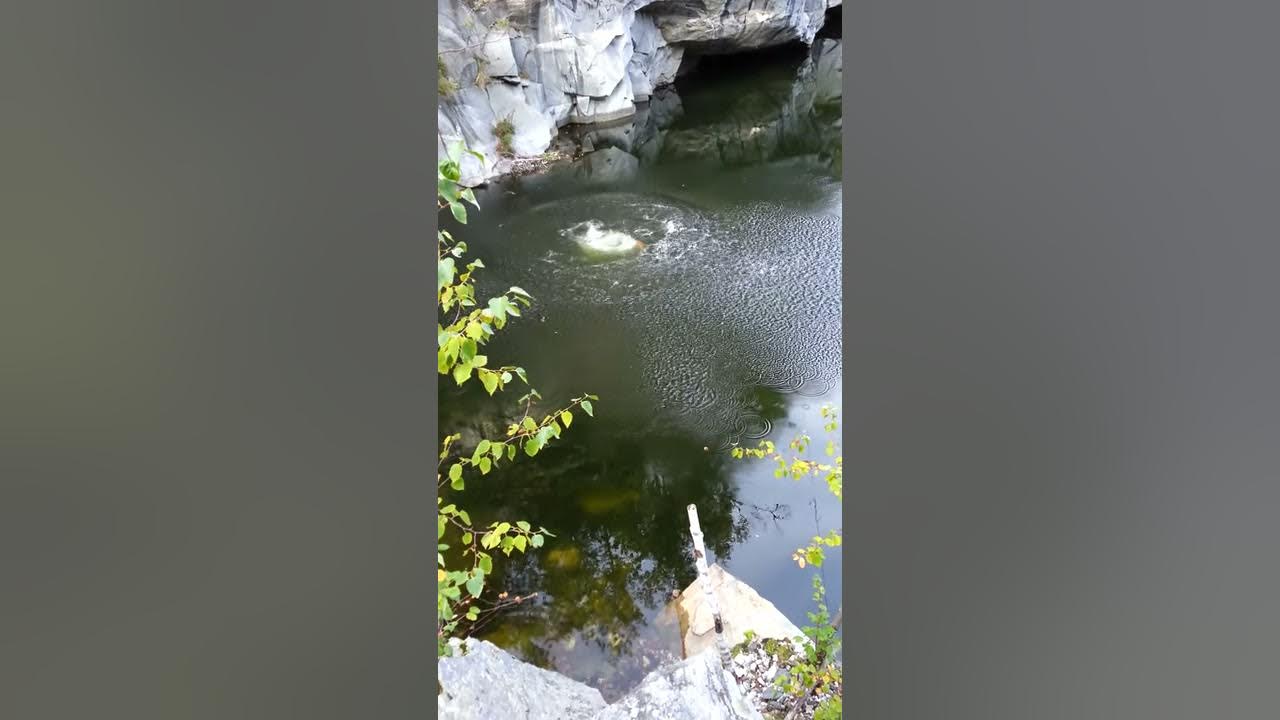 Becket Quarry 100 Foot Cliff Jump YouTube