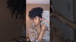 5 MINUTE PINEAPPLE UPDO  #naturalhair #washday #curlyhair #type4hair #blackgirlmagic