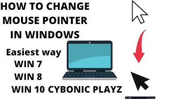 How To Change Mouse Pointer/Cursors In Windows 7,8 and 10  Easiest way | CYBONIC PLAYZ
