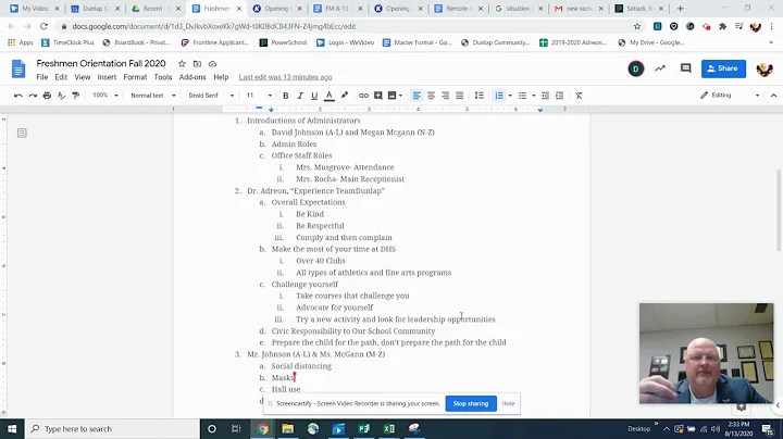 Freshmen Orientation 2020