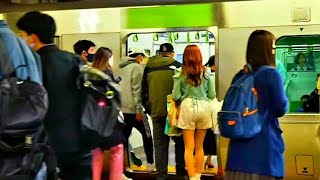 【4K】JR新宿駅ホーム内 改良工事状況 Shinjuku station (Relaxing Binaural Sounds for Sleep) ASMR 2021.04 14:50