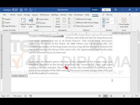Make sure the page numbers style of the Introduction section of the ...