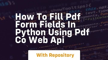 How to fill pdf form fields in python using pdf co web api