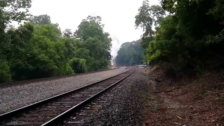 N&W J Class Steam Engine Climbing Blue Ridge Grade...
