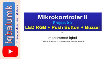 arduino antarmuka led, push button, buzzer - iqbal elektro umk