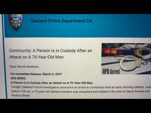 Oakland Crime: 75-Year-Old Elderly Man Victim Of Strong-Armed Robbery In Adams Point