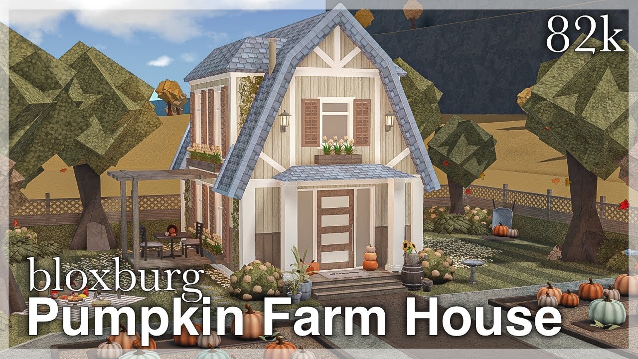 Bloxburg Pumpkin Farm House Speedbuild 🌾 (exterior) YouTube