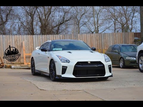 2017 Nissan GTR wrapped with gloss black accents