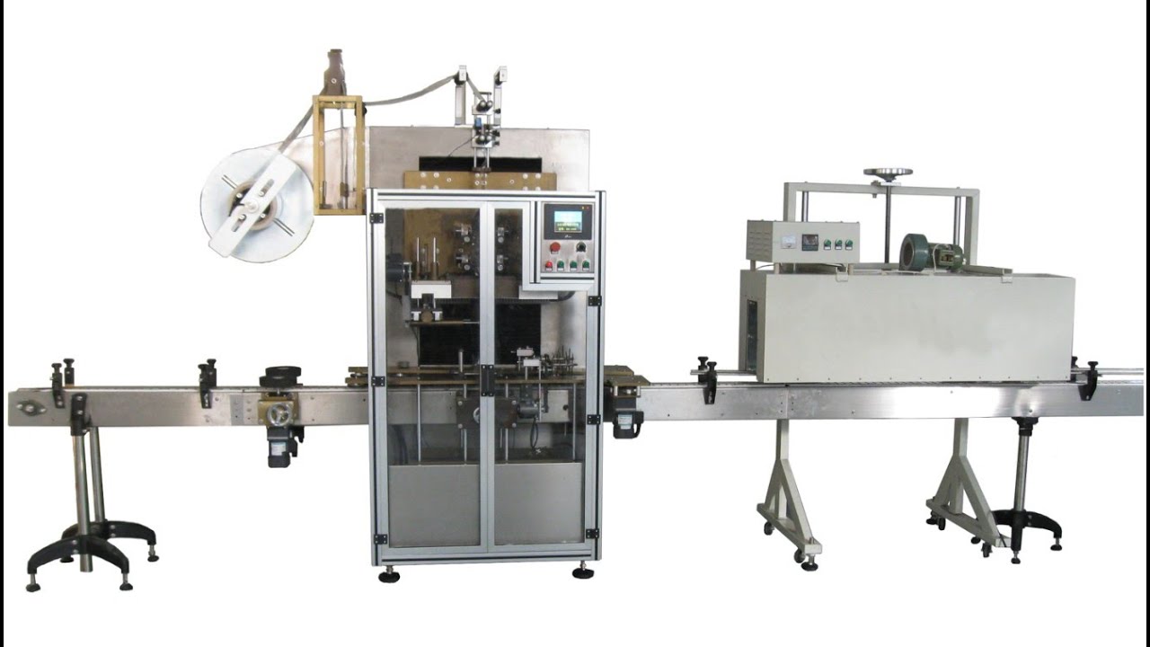 automatic sleeve shrink wrapping labeling machines fully body bottles
