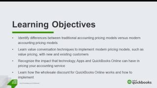 Intuit Webinar: Pricing your Accounting Services with QuickBooks Online and Wholesale Discounts