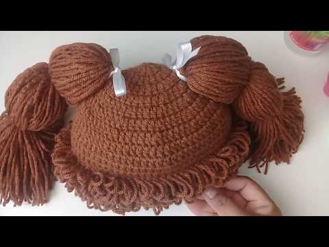 gorro tejido a crochet - cabbage patch