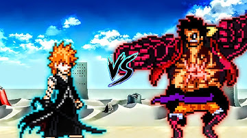 Ichigo Final OP VS Luffy Gear 4 Oni Bound Man OP in Jump Force Mugen