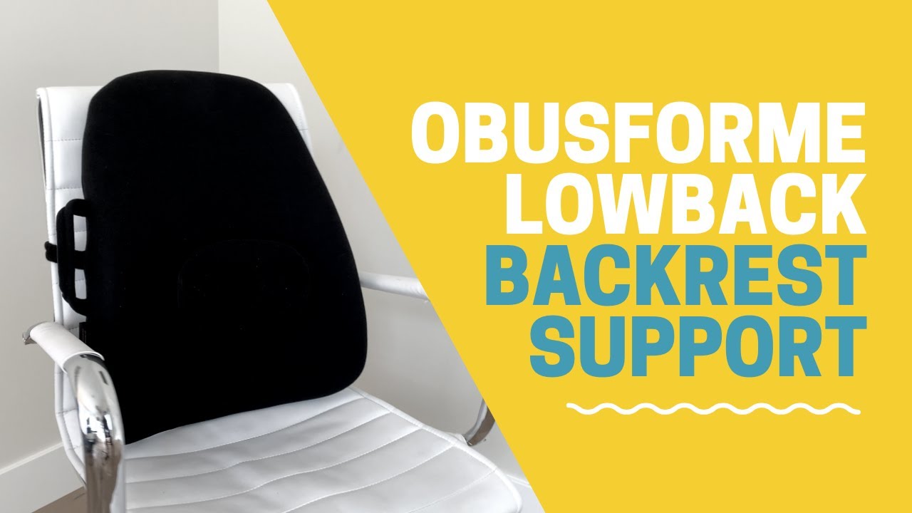  ObusForme Lowback Backrest Support – Lower Back Padded Seat  Cushion and Lumbar Support Pillow, Portable Posture Support with Soft and  Durable Foam : Health & Household