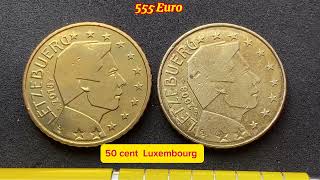 50 cent Luxembourg 2008 2018 Euro coins