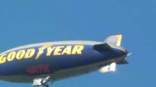 Goodyear blimp flying in East Los Angeles 5/19/15 part 1