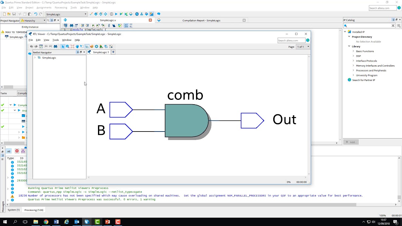 how to show circuit in modelsim altera