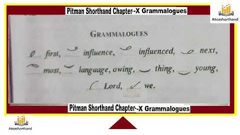 Pitman shorthand chapter-x(loop st and str) grammalogues Dictation