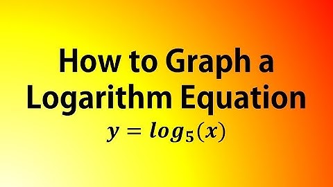 How to Graph a Logarithm Equation