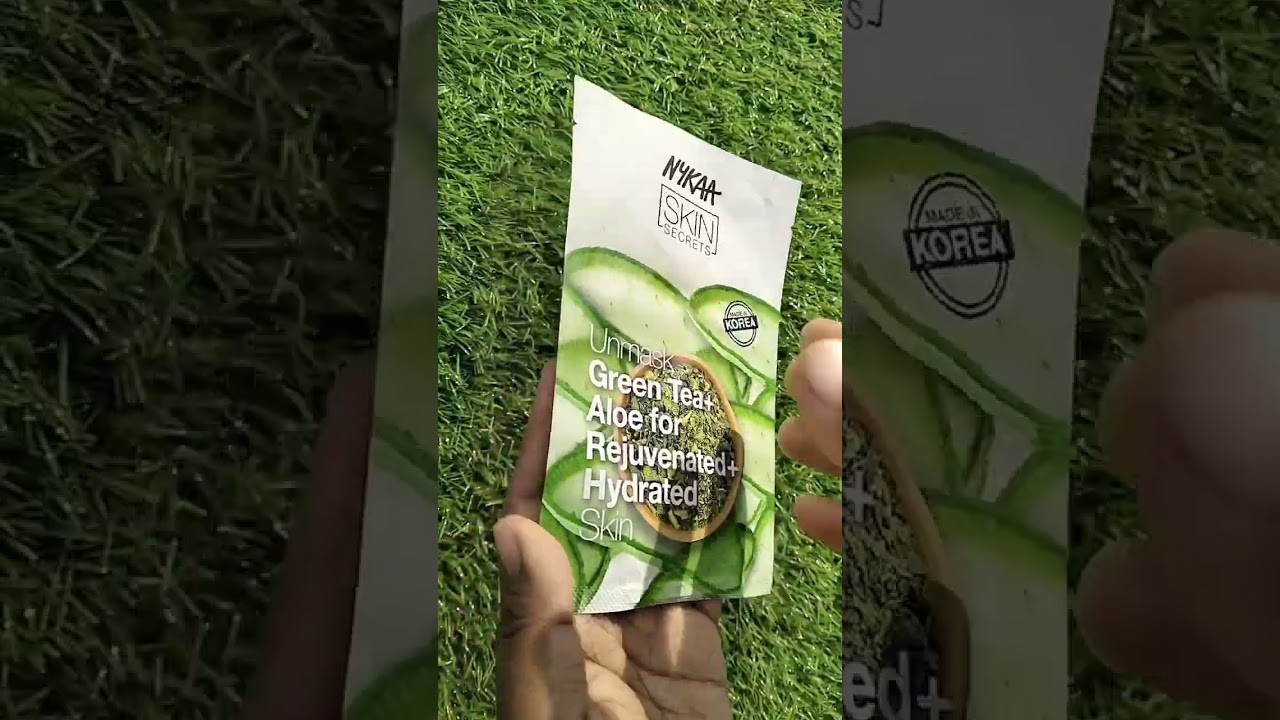 Nykaa green tea face sheet mask