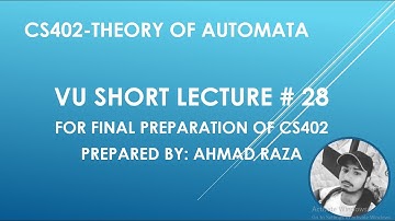 CS402 lec 28| vu short lecture no. 28| by Ahmad raza in Urdu.