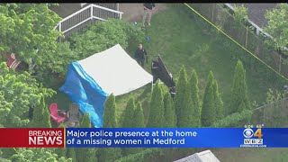 Major police presence at the home of a missing woman in Medford