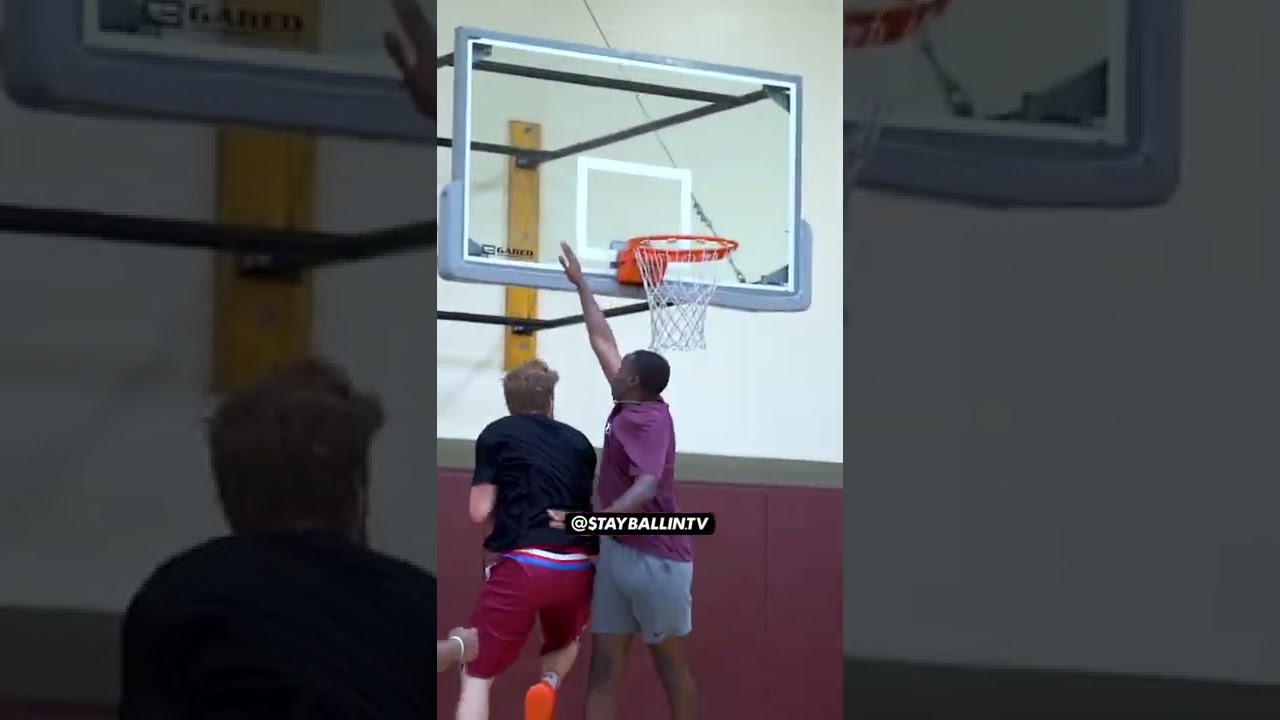 A lot of body control!!! ballislife basketball shorts layup 