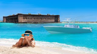 Island hopping 200 miles by boat to Fort Jefferson in the Dry Tortugas