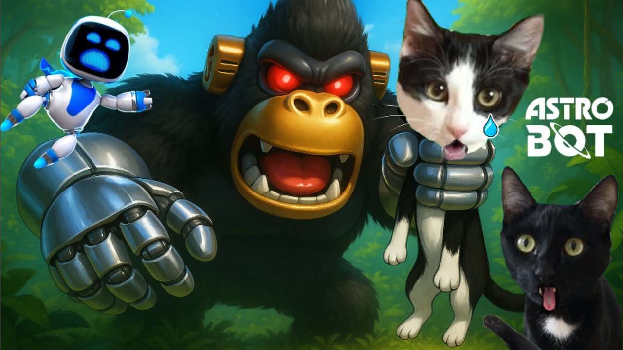 ¡EL ROBOT GORILA KING KONG ATRAPÓ A MI GATO! NOOO 😱 | Gameplay Astro Bot PS5 – Luna y Estrella
