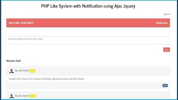 1 - PHP Like System with Notification using Ajax Jquery