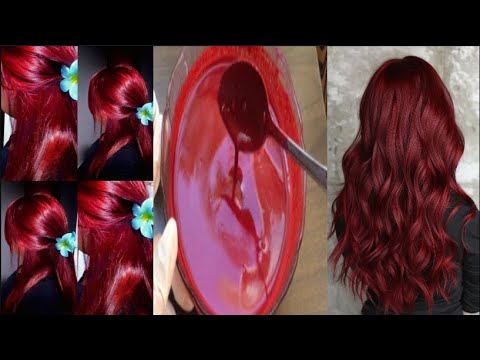 أنجح وصفة لصبغ الشعر باللون أحمر كريز في 10 دقايق في البيت بدون كيماويات احمر اكاجو