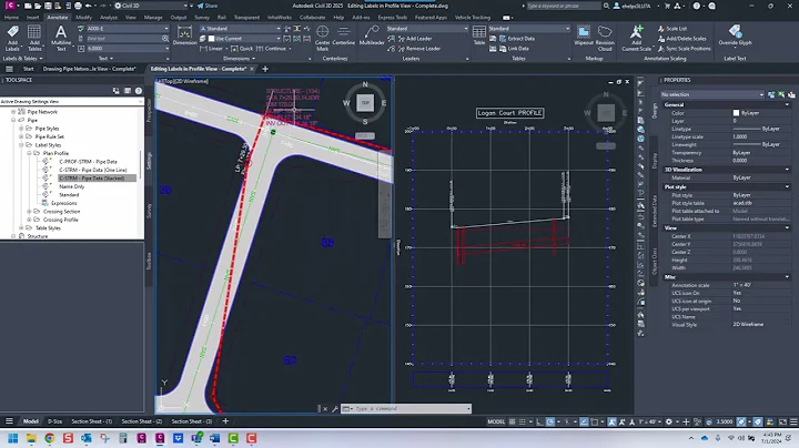 How to Add Pipe Network labels in Civil 3D