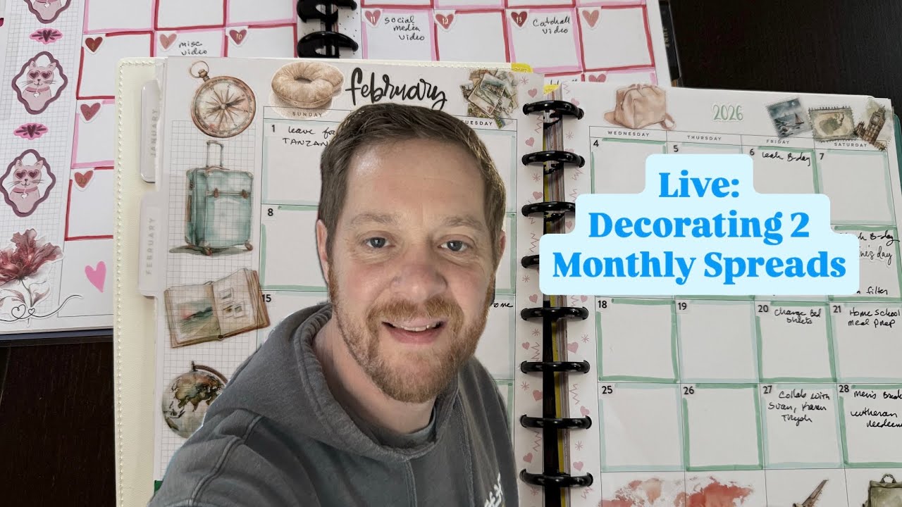 Live: Decorating 2 February Monthly Spreads