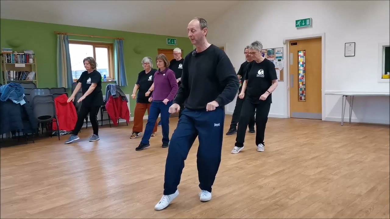Tai Chi Sun Style 13 Step front and back view basic instruction with students - Sifu Paul Nathan