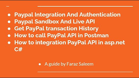 PayPal integration Step by step in asp.net Web Api C#