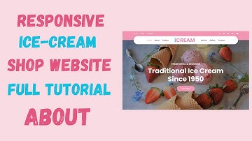 Responsive Ice-Cream Shop Website Template using HTML CSS & Javascript
