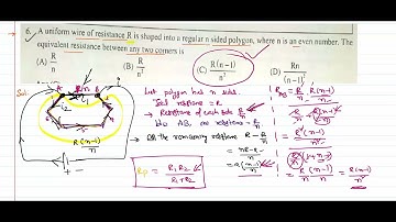 Equivalent resistance across any side of polygon in Current Electricity