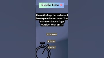 What Has Keys But No Locks? 🤔 Try To Crack This Riddle! #mindgames #logicpuzzle #brainteasers