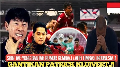 SHIN TAE-YONG DENIES RUMORS OF COACHING THE INDONESIAN NATIONAL TEAM TO REPLACE PATRICK KLUIVERT..!!